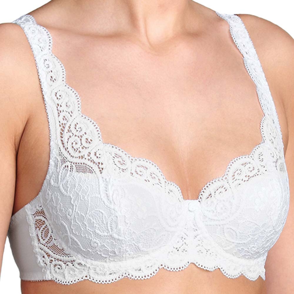 Buy Triumph Amourette 300 Wired Padded Lace Everyday Bra-Blue online