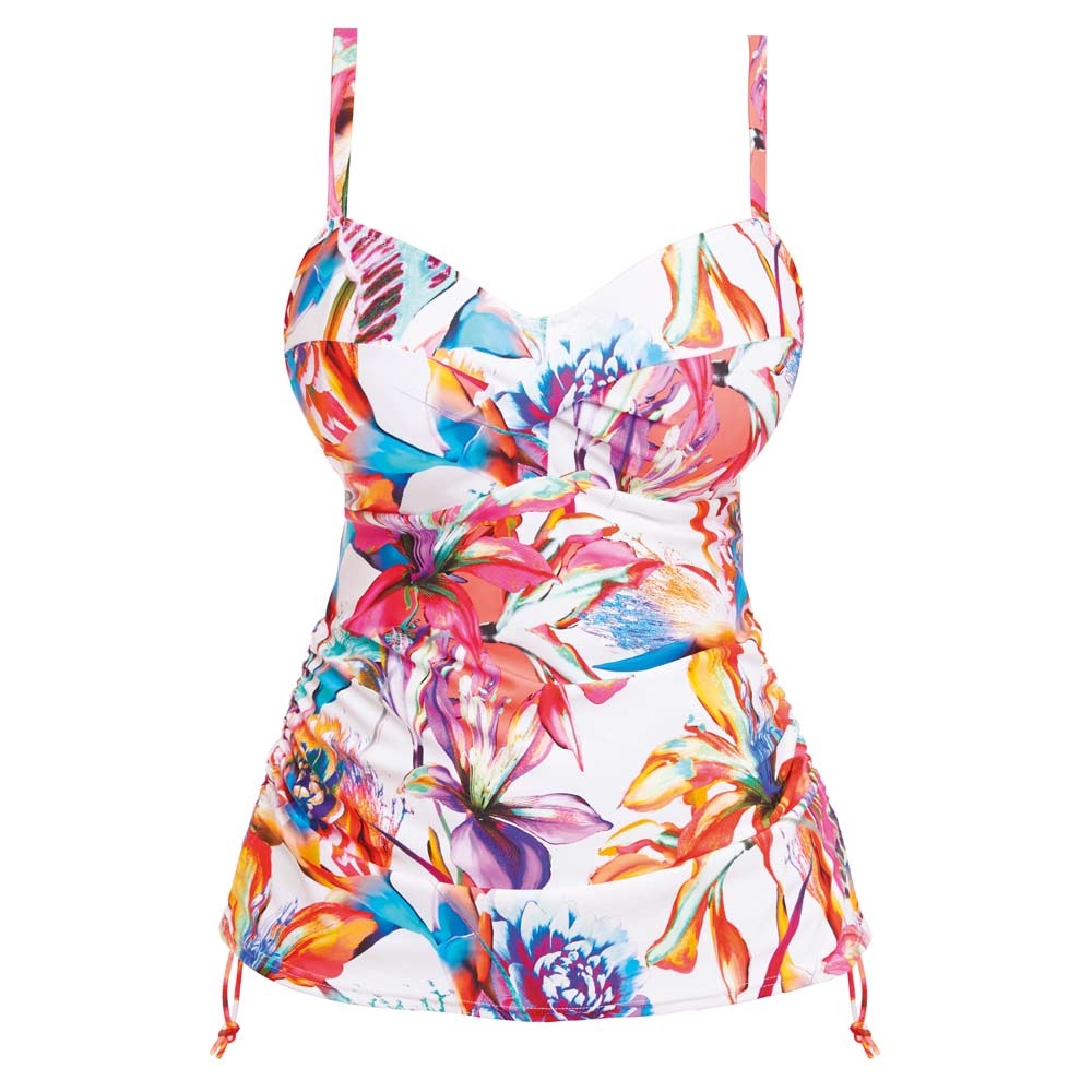 Paradise Bay Twist Front Underwired Tankini Top - Plus Size Bras ...