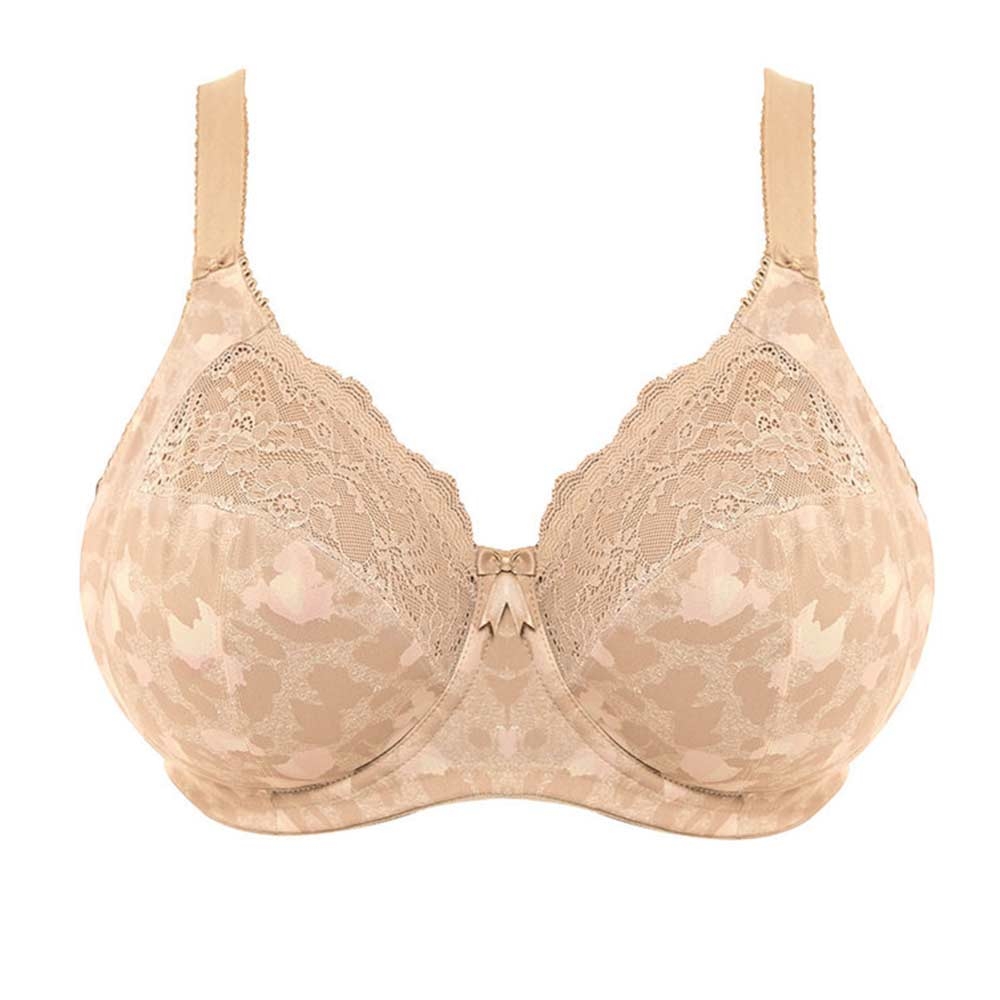 Elomi Morgan Stretch Lace Banded Underwire Bra (4110),38J,Cameo