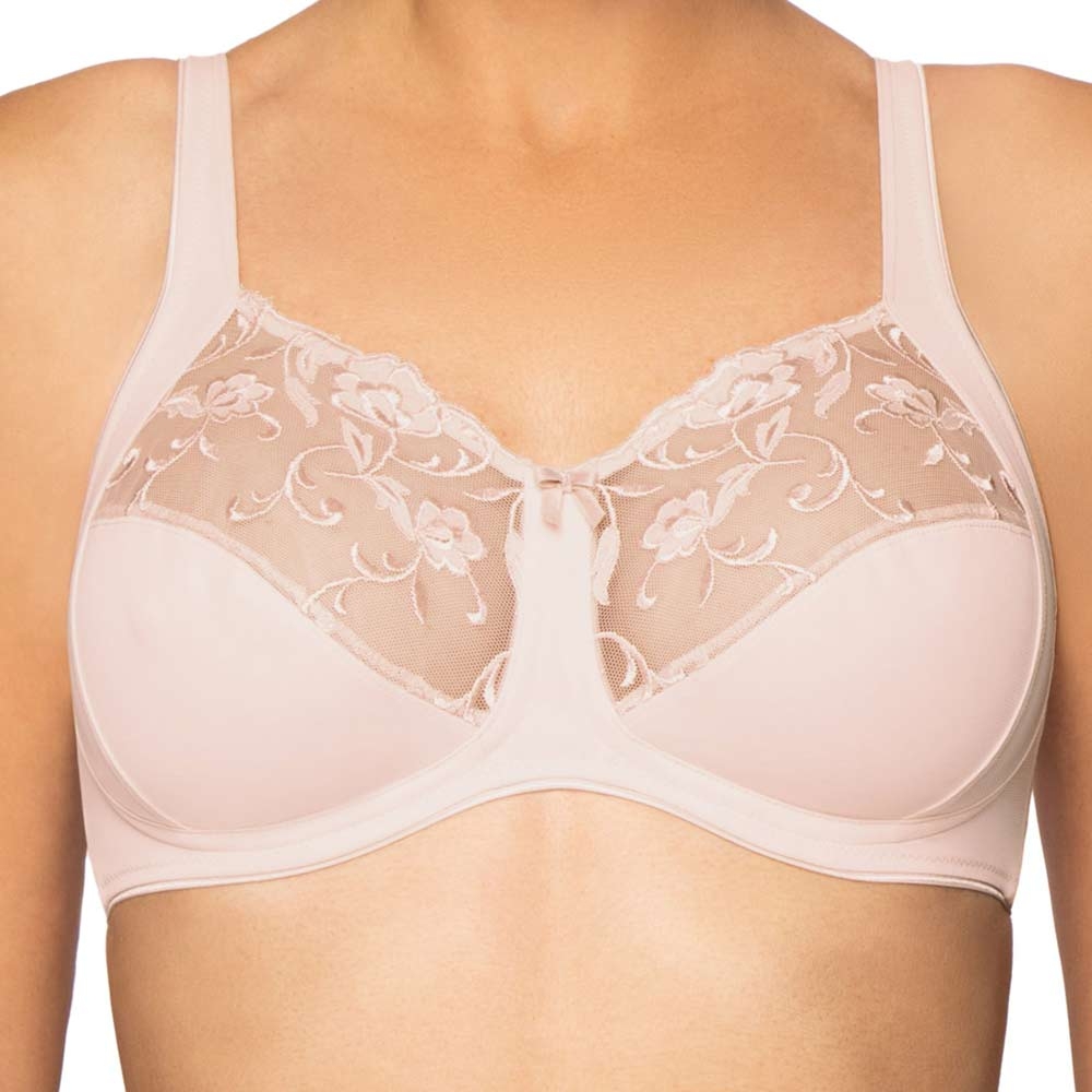 FELINA MOMENTS SAND NON WIRED LACE SIDE WIRED BRA SIZE 36D CUP NEW