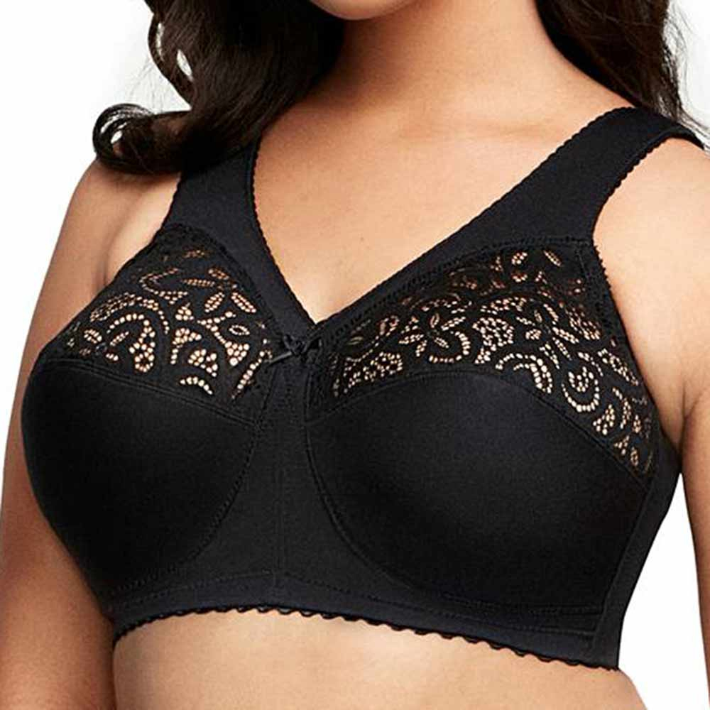 Glamorise Womens MagicLift Cotton Support Bra Wirefree #1001 : :  Clothing, Shoes & Accessories