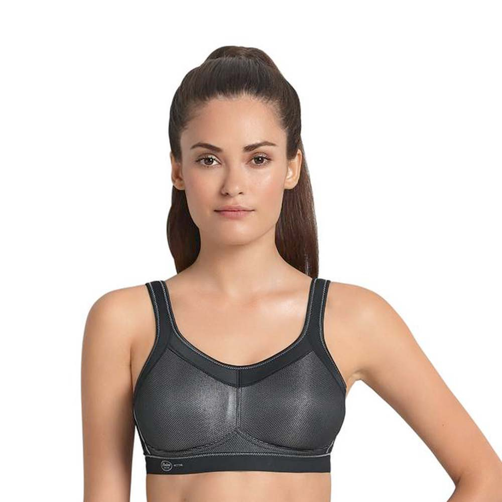 Anita Active Light and Firm Wire-Free Sports Bra, 40F, Black 