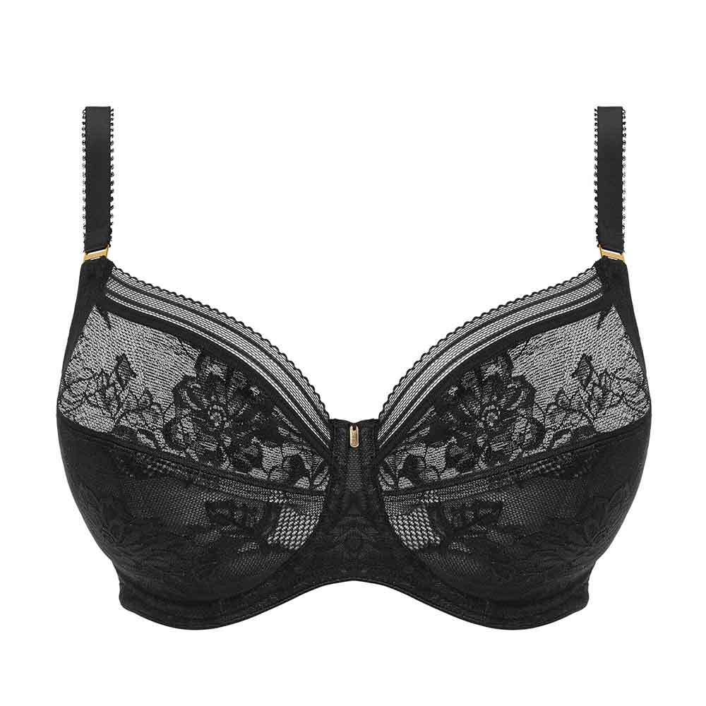 Fantasie Women's Fusion Lace Underwire Padded Plunge Bra, Black, 30D at   Women's Clothing store