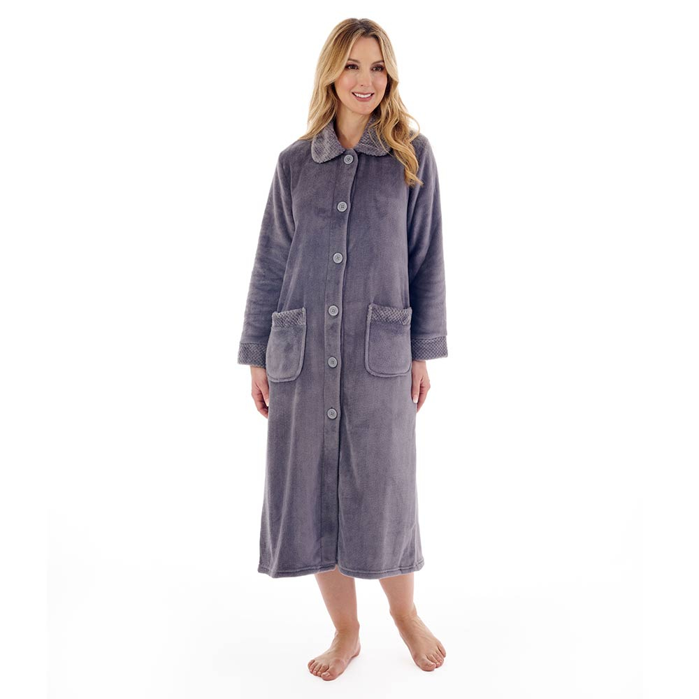 Classic Button Opening Cosy Housecoat | AmpleBosom.com