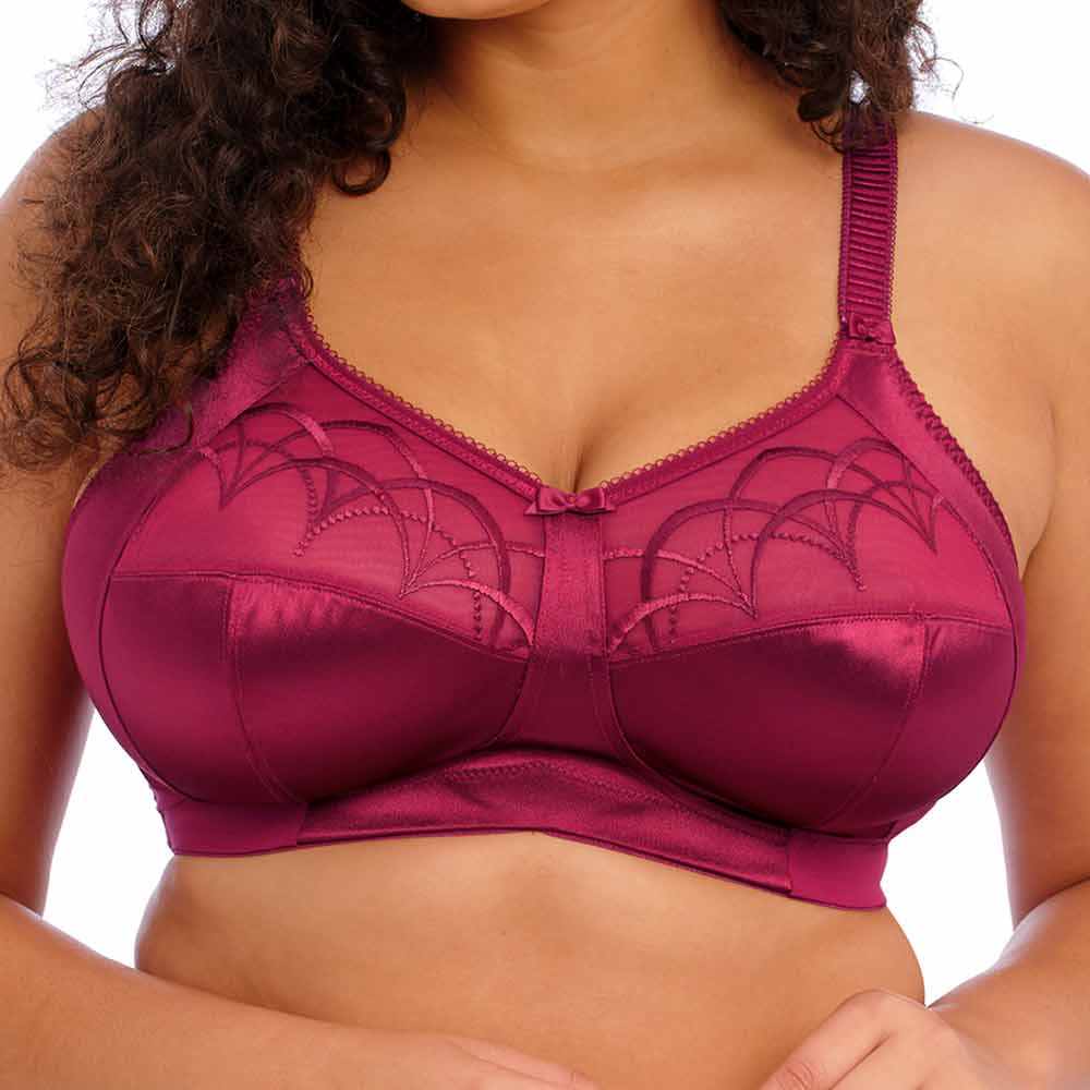Elomi Womens Cate Wirefree Soft Cup Bra, 40C, White