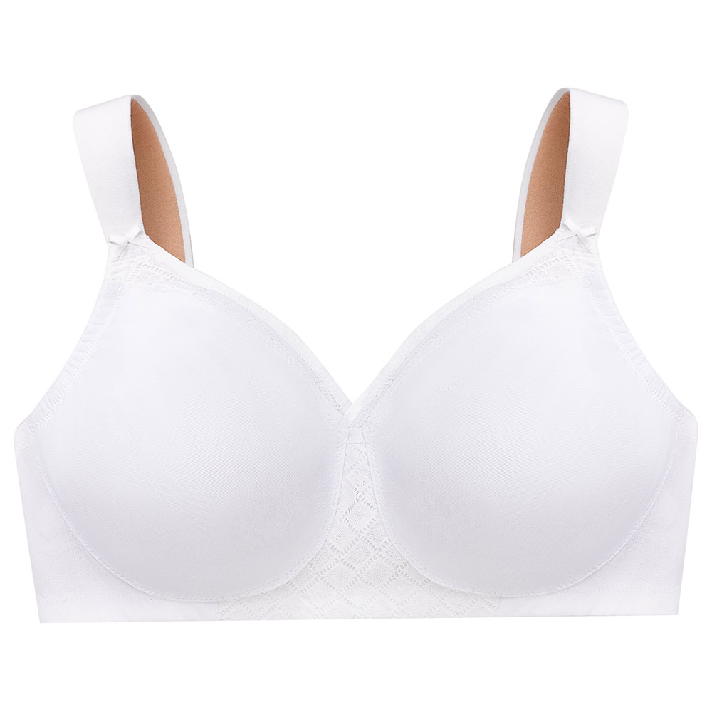 Buy Glamorise Women's Plus-Size T-Shirt Bra with Seamless Straps, White, 46C  at