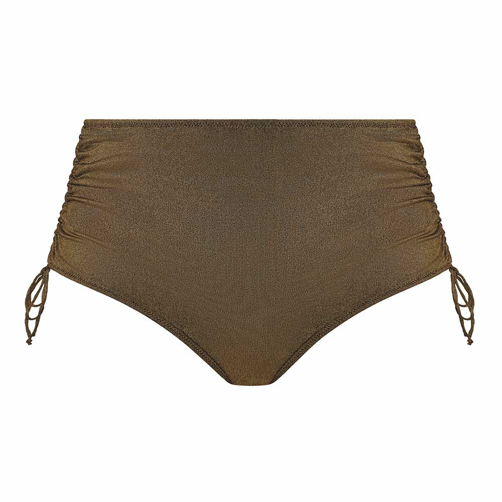 Elomi Swim Sunset Shimmer Adjustable Bikini Briefs in Gold Rush ES803273
