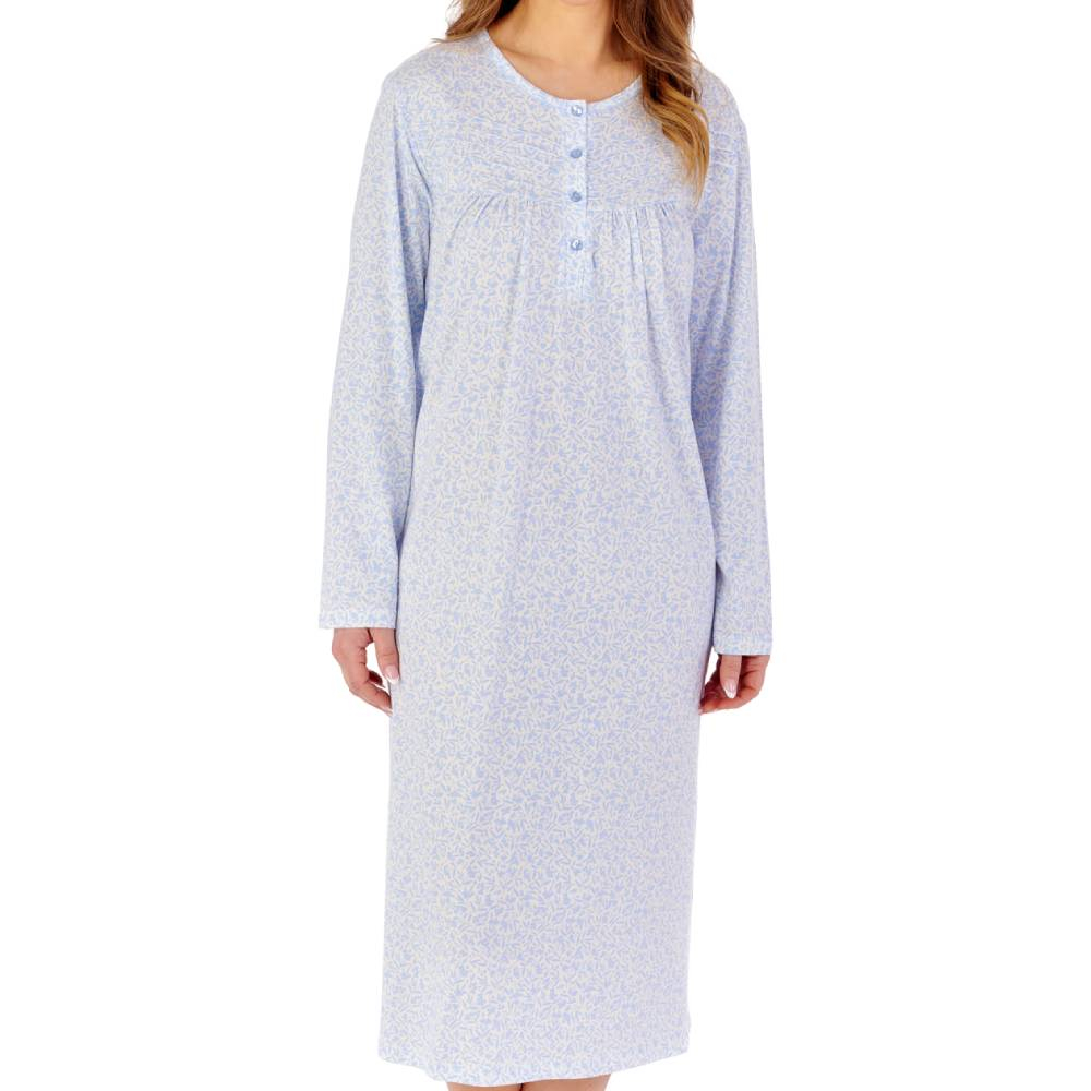 Slenderella Nightdress product in blue NDW2102- front view image