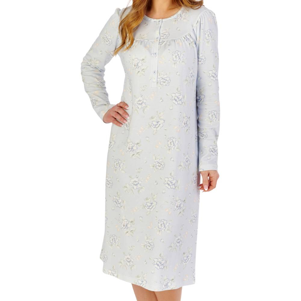 Slenderella Nightdress product in blue NDW2121- front view image