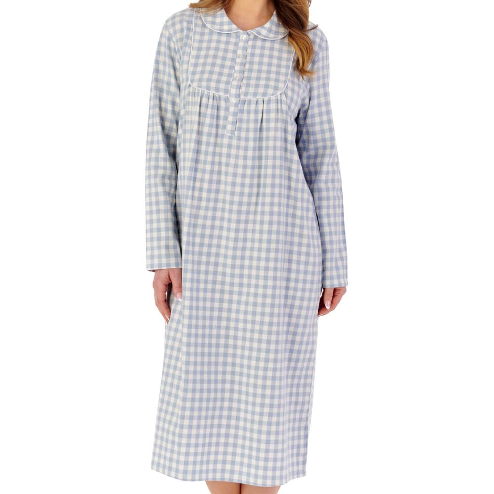 Slenderella Nightdress product in blue NDW2216- front view image
