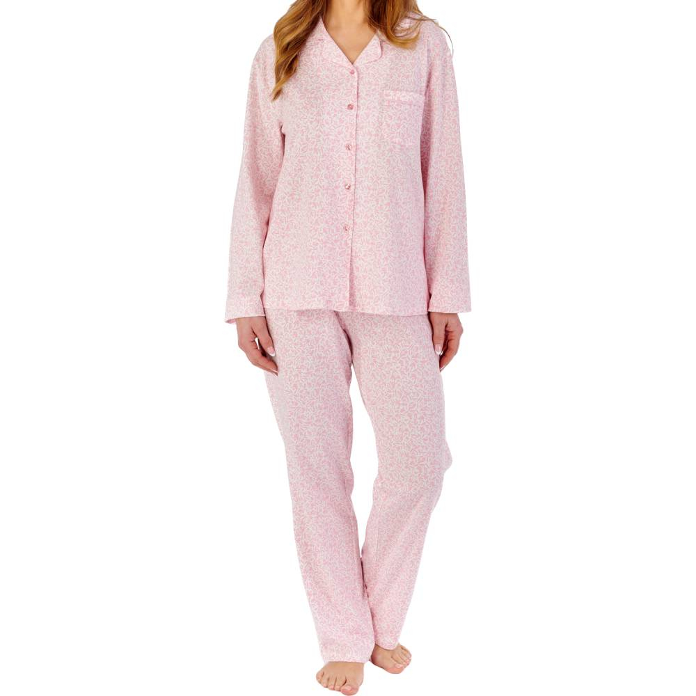 Slenderella Pyjamas product in pink PJW2103- front view image