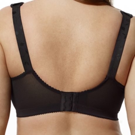 Elila Jacquard Bra 1305 in black back view