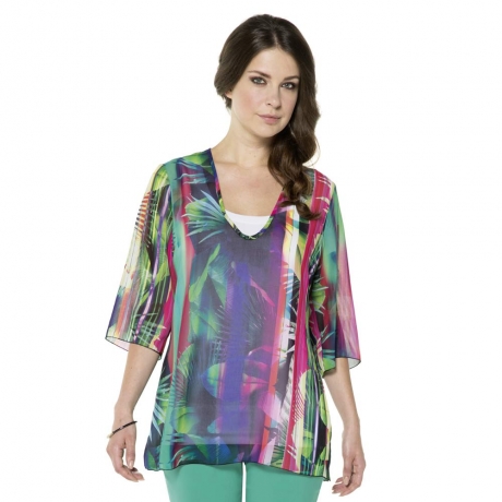 Tropical Sheer Blouse