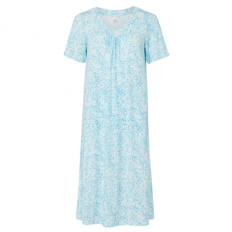 Short Sleeve V-neck Nightdress