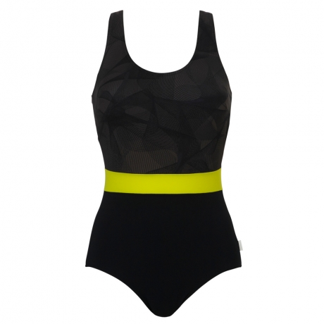 Digital Stripe Soft Cup Chlorine Resistant Swimsuit