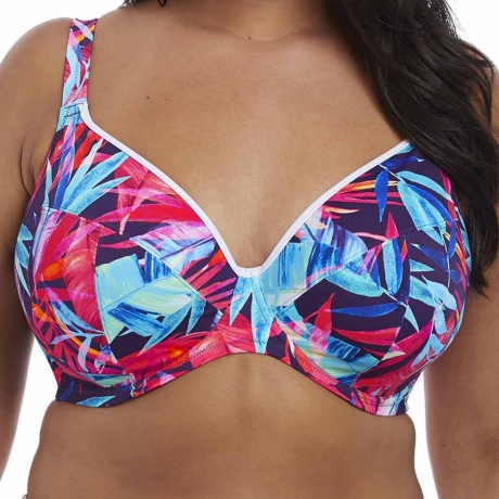Paradise Palm Underwired Plunge Multiway Bikini Top