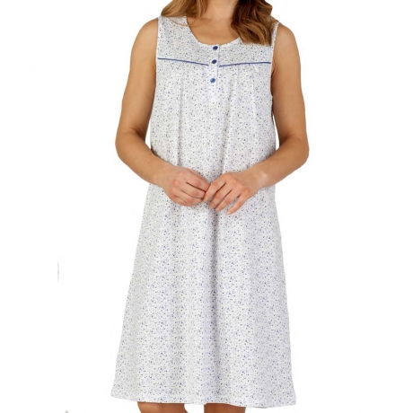 Ditsy Floral Sleeveless Cotton Nightdress