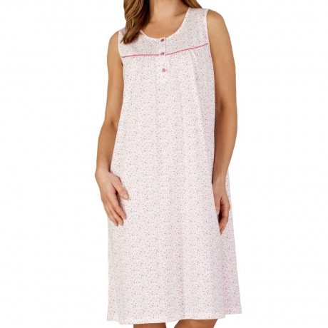 Ditsy Floral Sleeveless Cotton Nightdress