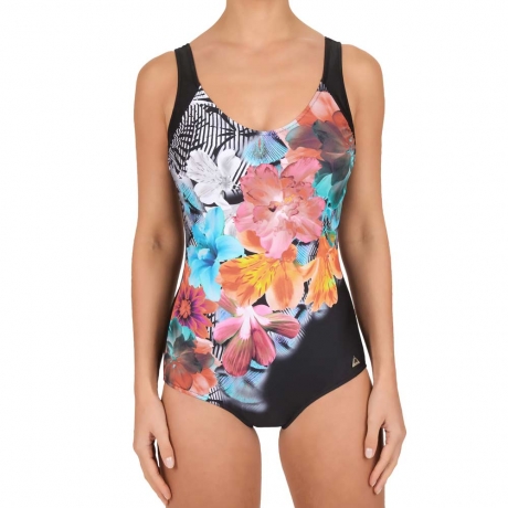 Modern Flower Moulded Cups Control Swimsuit