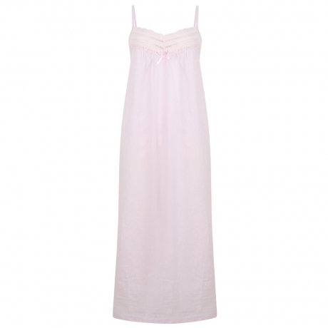 Dobby Dot Pure Cotton Spaghetti Strap Nightdress