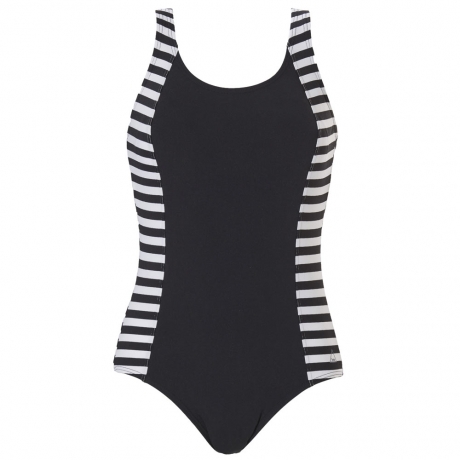 Regular Stripe Chlorine Resistant Moulded Cup Swimsuit