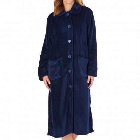Classic Button Opening Cosy Housecoat