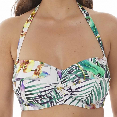 Playa Blanca Twist Front Underwired Bandeau Bikini Top
