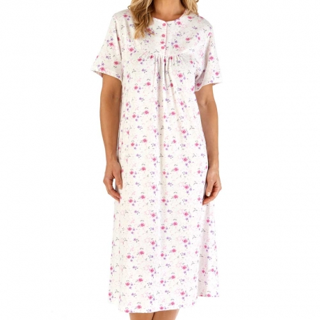 Classic Floral Short Sleeve Cotton Nightdress
