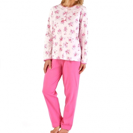 Elegant Long Sleeve Classic Cotton Pyjama Set