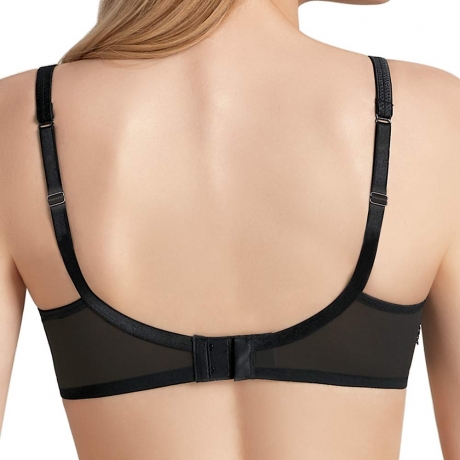 Backview of Rosa Faia Lace Rose Bra in black 5618