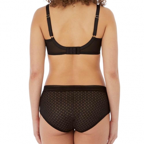 Backview of the Freya Viva Lace Bra and briefs in noir AA5641 and AA5646