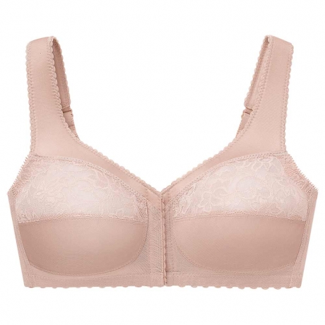 Glamorise Soft Cup Front Fastening Bra in skintone 1200