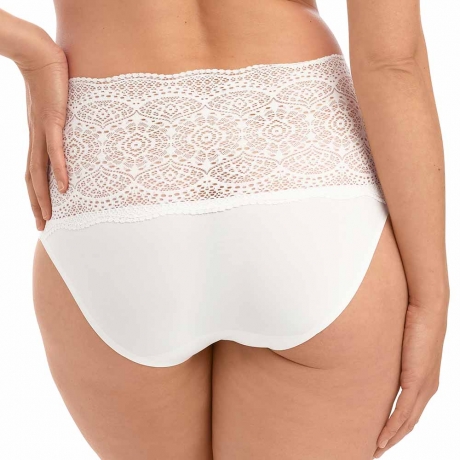 Backview of Fantasie Lace Ease Invisible Stretch Full Briefs in ivory FL2330