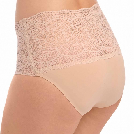 Sideview of Fantasie Lace Ease Invisible Stretch Full Briefs in natural beige FL2330