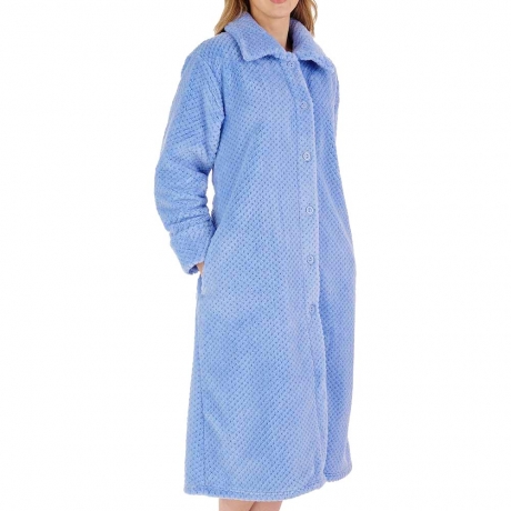 Slenderella Housecoat in BLUE HC4327