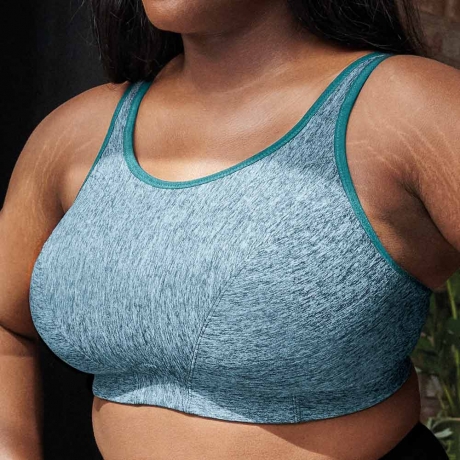 Goddess Non Wired Sports Bra in teal heather GD6913