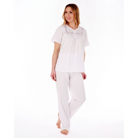 Slenderella Pyjamas in white PJ3271