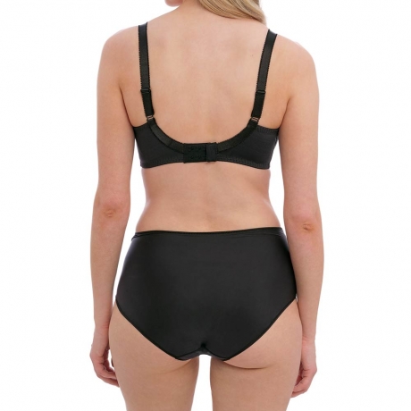 Backview of Fantasie Adelle Bra and Briefs in black FL101401 and FL101451
