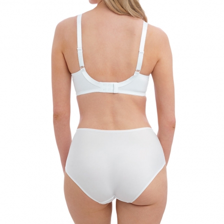 Backview of Fantasie Adelle Bra and Briefs in white FL101401 and FL101451