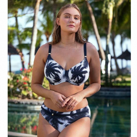 Fantasie Swim Carmelita Avenue Bikini Top and Briefs in french navy FS502301 and FS502372