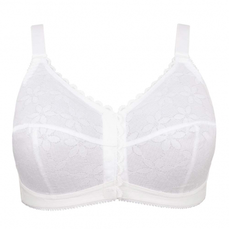 Berlei Classic Soft Cup Front Fastening Lace Bra in white B511