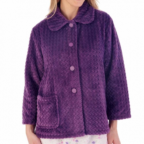 Slenderella Bedjacket in purple BJ02315
