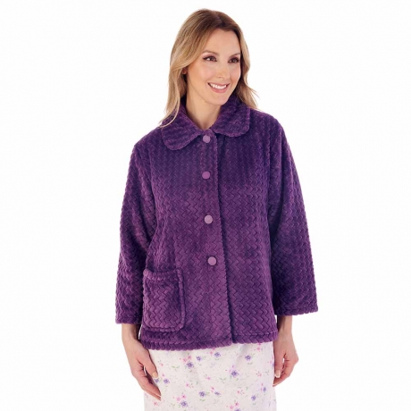 Slenderella Bedjacket in purple BJ02315