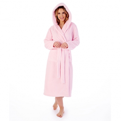 Slenderella Housecoat in pink HC02319