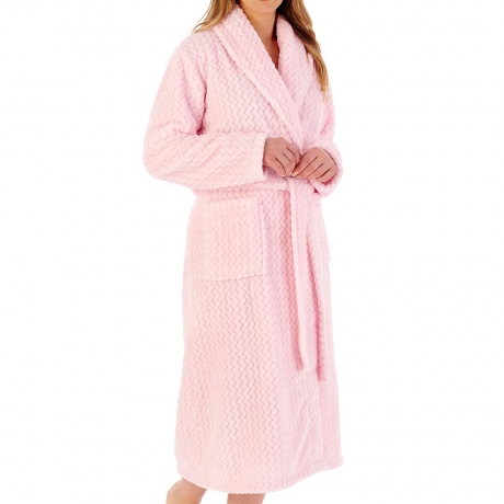 Slenderella Housecoat in pink HC02318
