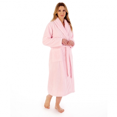 Slenderella Housecoat in pink HC02318