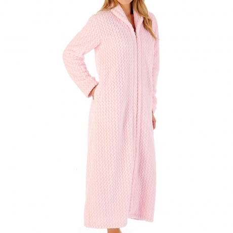 Slenderella Housecoat in pink HC02317