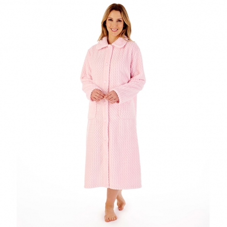 Slenderella Housecoat in pink HC02316