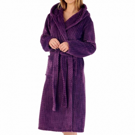 Slenderella Housecoat in purple HC02319