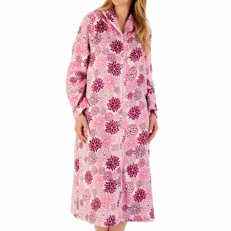 Slenderella Housecoat in pink HC02312